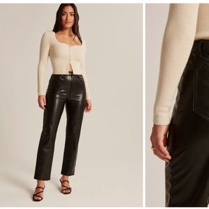Abercrombie vegan leather pants size size 4/27